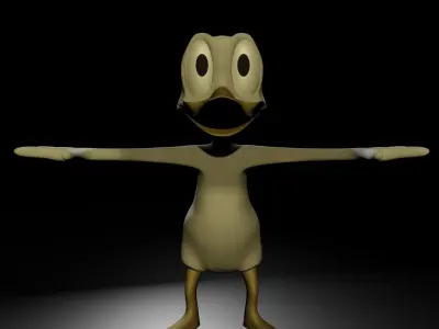 Disney duck Low-poly 3D model