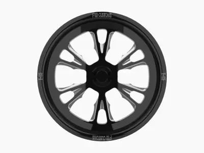 FTD Customs T45 Exhile dragster front wheel Low-poly 3D model