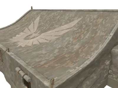 Military Tent Low-poly 3D model