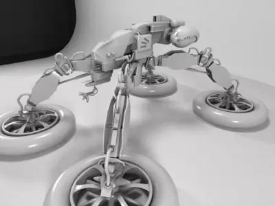 water strider scifi vehicle Free 3D model