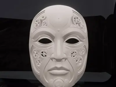 Steampunk Clockwork Humanoid Mask 3D print model