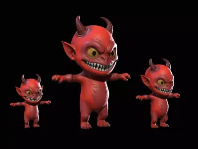 ChibiDemon2Pack1 Low-poly 3D model