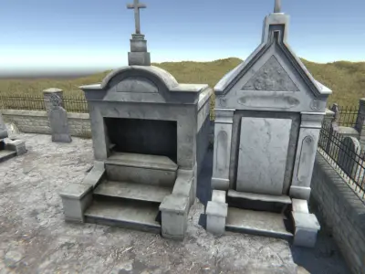 Graveyard Pack 1 Low-poly 3D model