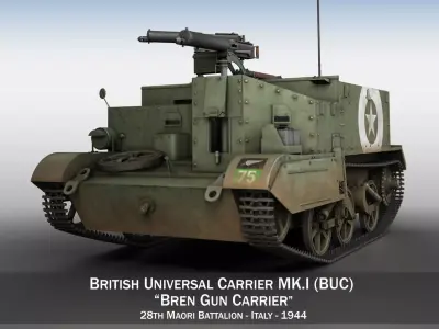 Bren Gun Carrier - BUC - 28 MB 3D model