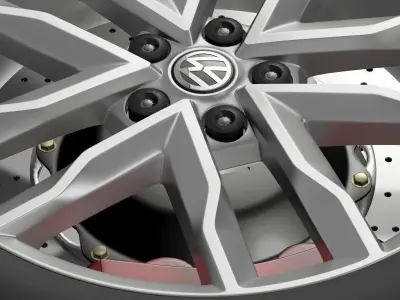 Volkswagen Polo TSI Bluemotion wheel 3D model