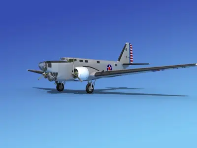 Douglas B-18A Bolo V04 3D model