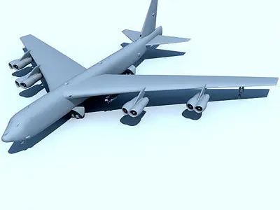 Not Textured B-52 3D model