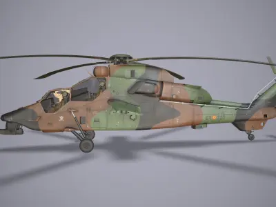 EC-665 Tiger HAD Spainish Army Basic Animation Low-poly 3D model