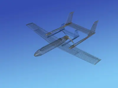 Mohajer 3 Drone V03 3D model