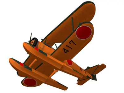 Kawanishi K5Y Willow 3D model