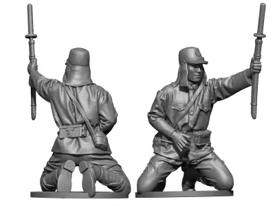 Japan Soldier ww2 3D print model