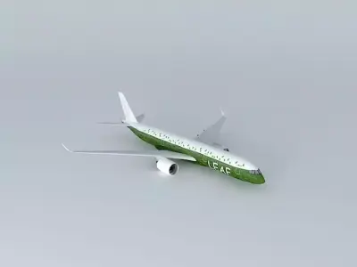 LEAF Airbus A350XWB Free 3D model