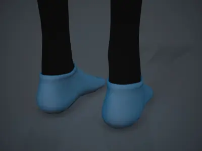 Blue Socks Style 2 Low-poly 3D model