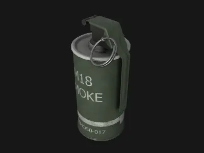 M18 Smoke Grenade Free low-poly 3D model