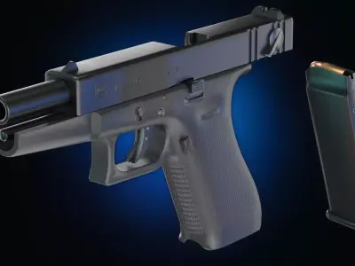 Glock 18 Gen 4 Low-poly 3D model