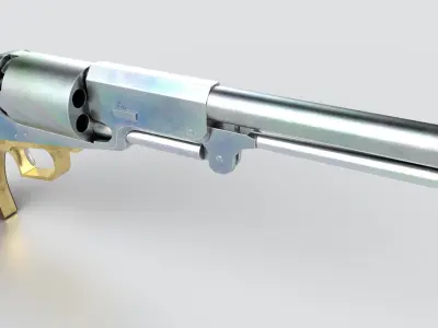 Colt Walker Revolver Low-poly 3D model