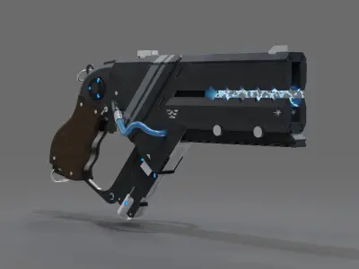 Plasma futuristic gun 3D model