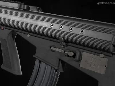 Bushmaster M17S Low-poly 3D model