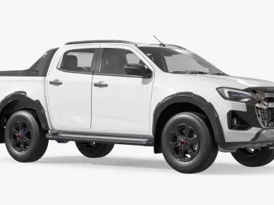 City Utility Vehicle White 3D model