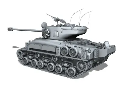 M-51 Super Sherman  3D model