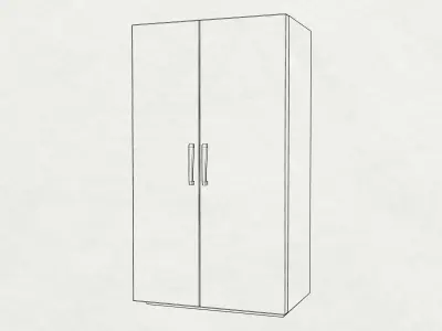 48 inch refrigerator fridge 3D model