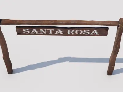 Gate 01 Low-poly 3D model