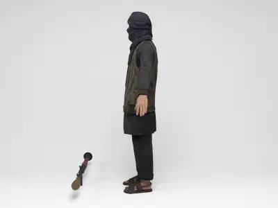 Taliban mercenary Low-poly 3D model