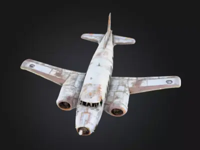 Abandoned Airplane Low-poly 3D model
