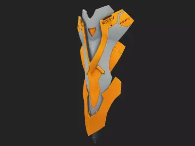  EVA UNIT 00 Defense Shield Enchanted shield of virtue Low-poly 3D model