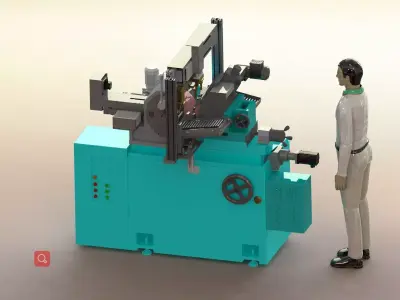 Automatic loading of centerless grinding machine 3D model