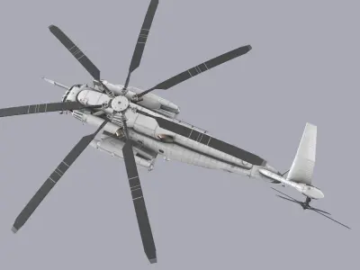 CH-53E Super Stallion Blank Complex Animation Low-poly 3D model