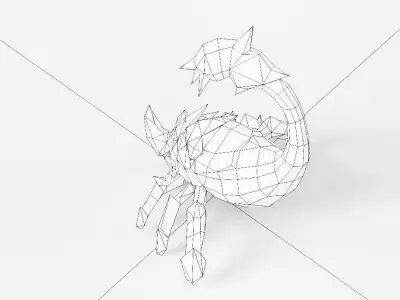 Scorpion 3d model made from polygons Low-poly 3D model