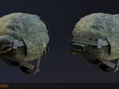 6B50 Ratnik Combat Goggles Low-poly 3D model