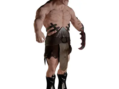 Azog character of the lord of the ring - low-poly 3D model Low-poly 3D model
