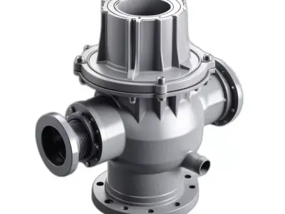 Industrial Flow Control Valve Low-poly 3D model