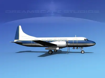 Convair CV-340 Gulf Coast Air Charters 3D model