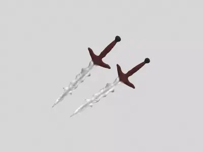 dagger pair of swords 3D model