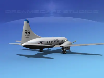 Convair VC-131 US Navy V04 3D model
