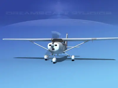 Cessna 172 1967 Bare Metal 3D model