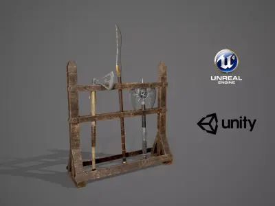 Weapon Market 02 Low-poly 3D model