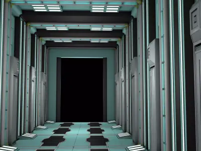 Sci Fi Corridor 3D model 182