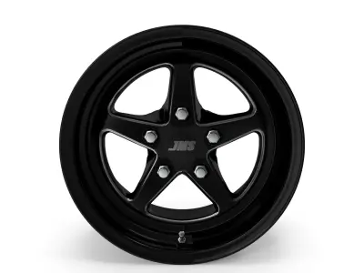 JMS Avenger Series Race Wheel 17 X 10 Black Diamond Cut Rear 3D model