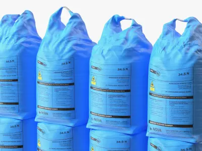 NOVA Ammonium Nitrate Fertilize 10-Pack 400 kg Blue 3D model