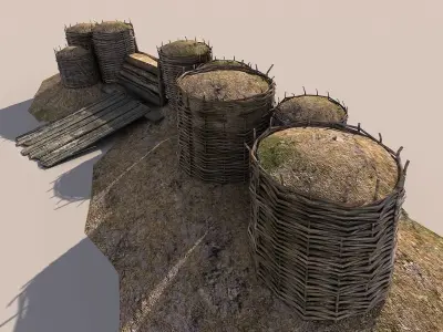 Wicker Barrier 3D model