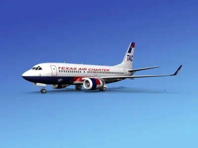 Boeing 737-700ER Texas Air Charter 3D model