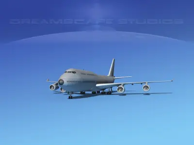 Boeing 747-8I Bare Metal 3D model