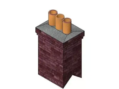 Chimney - Dbl Slope Free 3D model