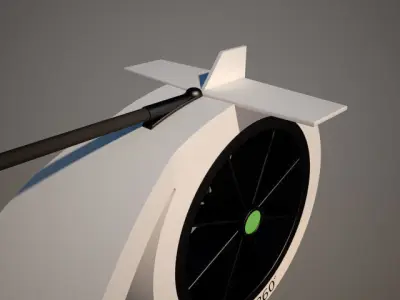 Ultra Light Helicopter Animated 3D model