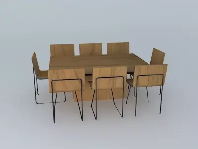 Dinner Table Tikaio Free 3D model