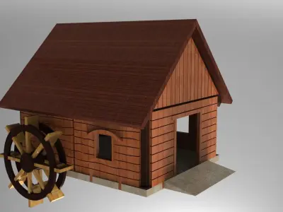 Water mill Free 3D model